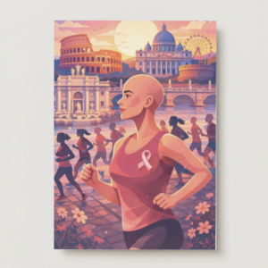 Illustrazione "Il passo che continua" - Associazione Zittocancro © Emanuela Vh. Bonetti